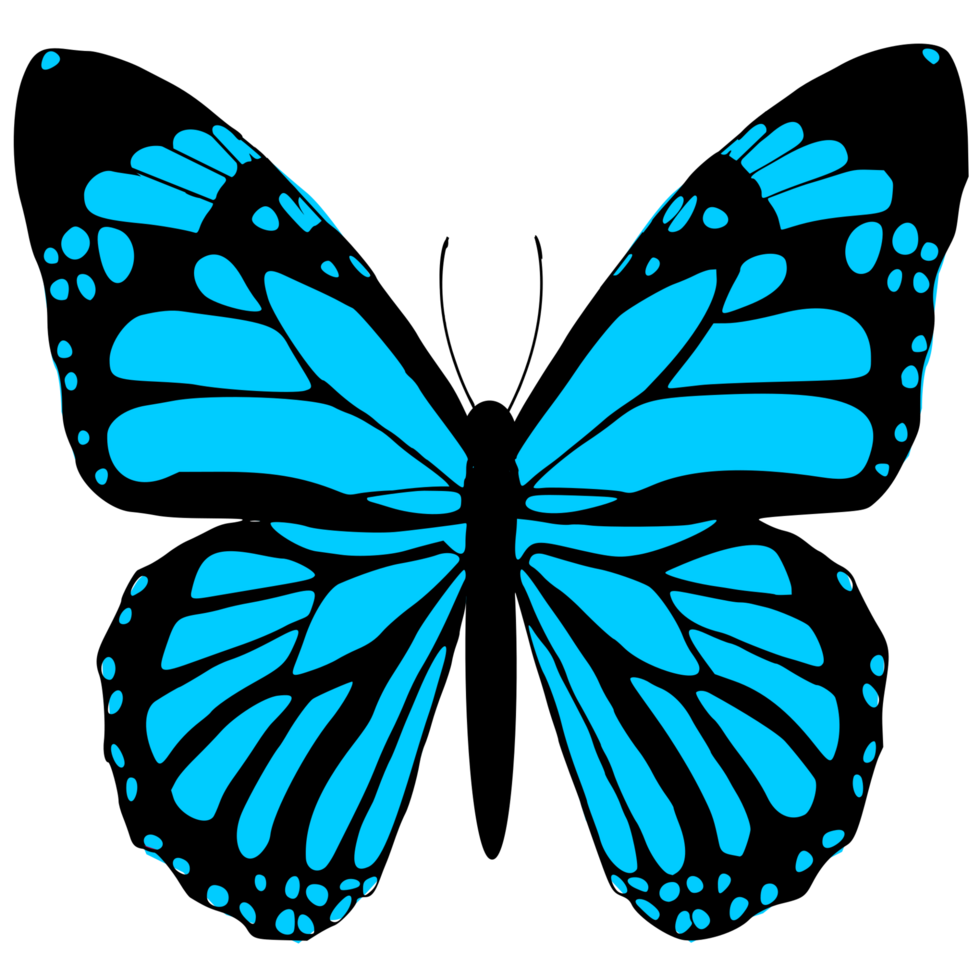 licht blauw vlinder png
