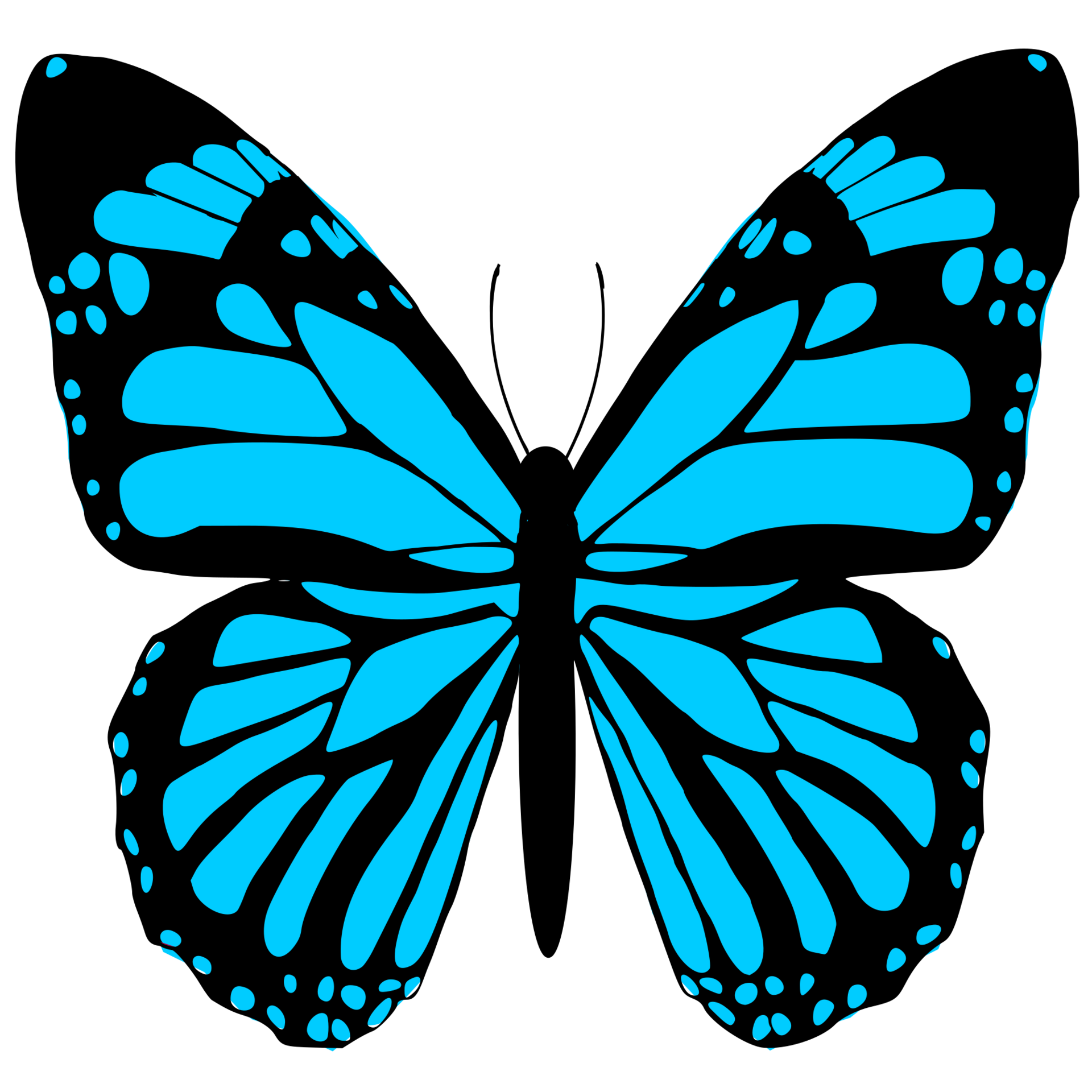 light blue butterfly 24134734 PNG