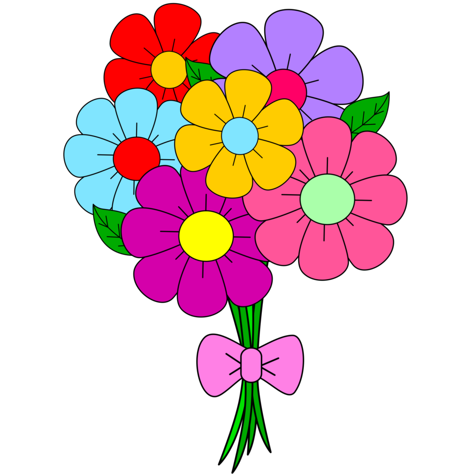 blommor bukett design png