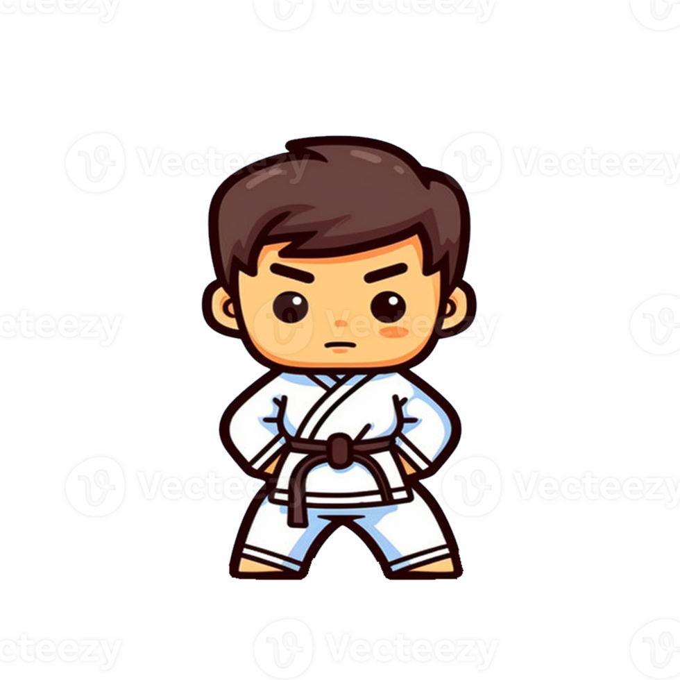 Playful Colorful Taekwondo Characters, Engaging Cartoon Illustrations for everyone png