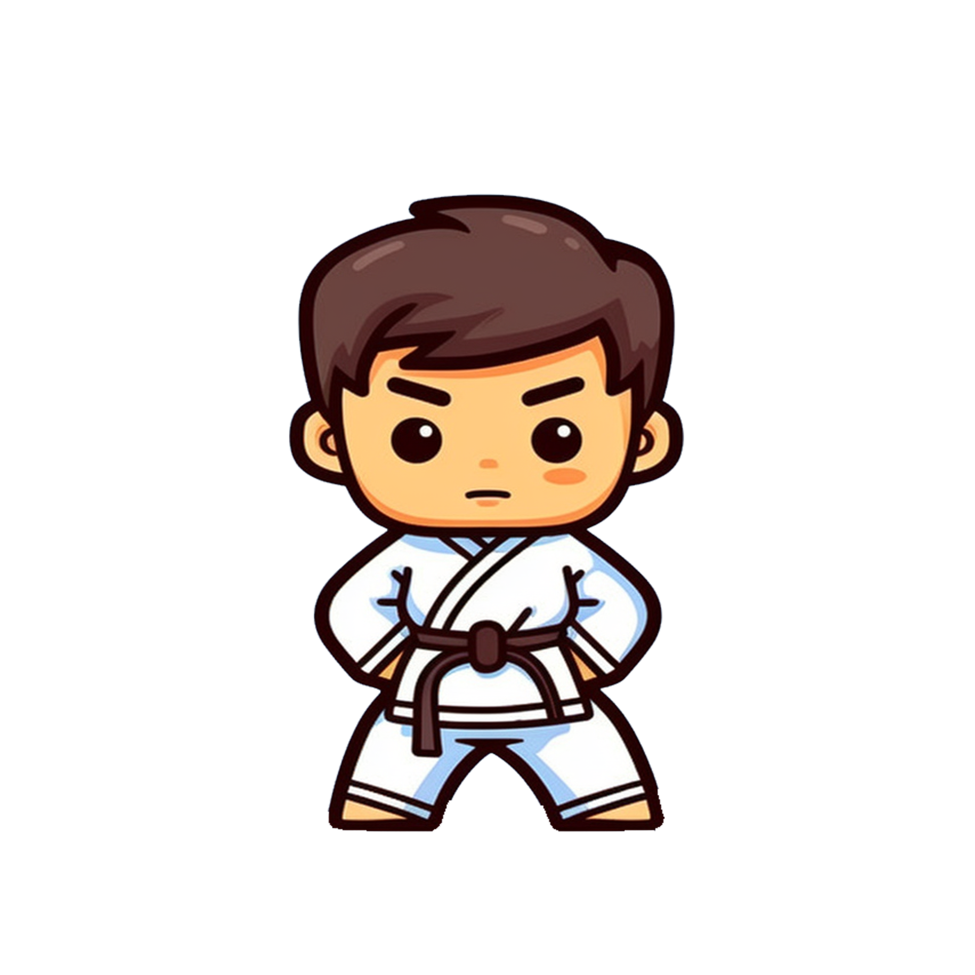 Playful Colorful Taekwondo Characters Engaging Cartoon Illustrations Playful Colorful Taekwondo Characters Engaging Cartoon Illustrations