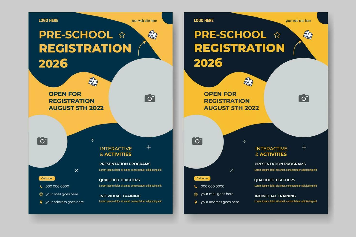 Flyer for school admission conference vector