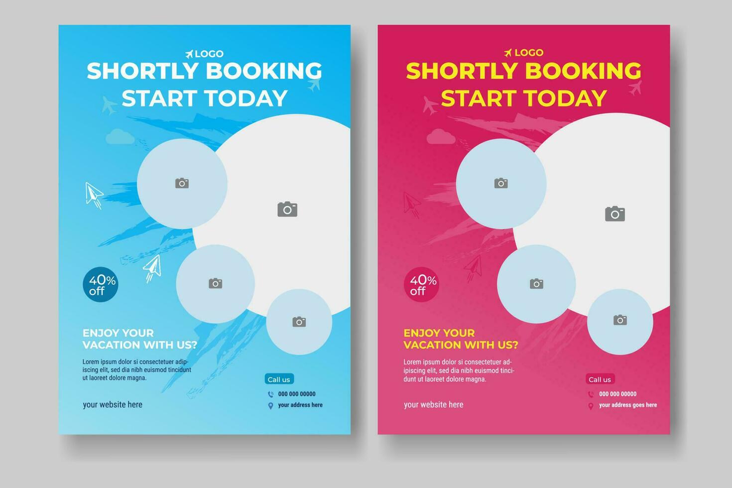 Flyer for Travel Agency Business vector