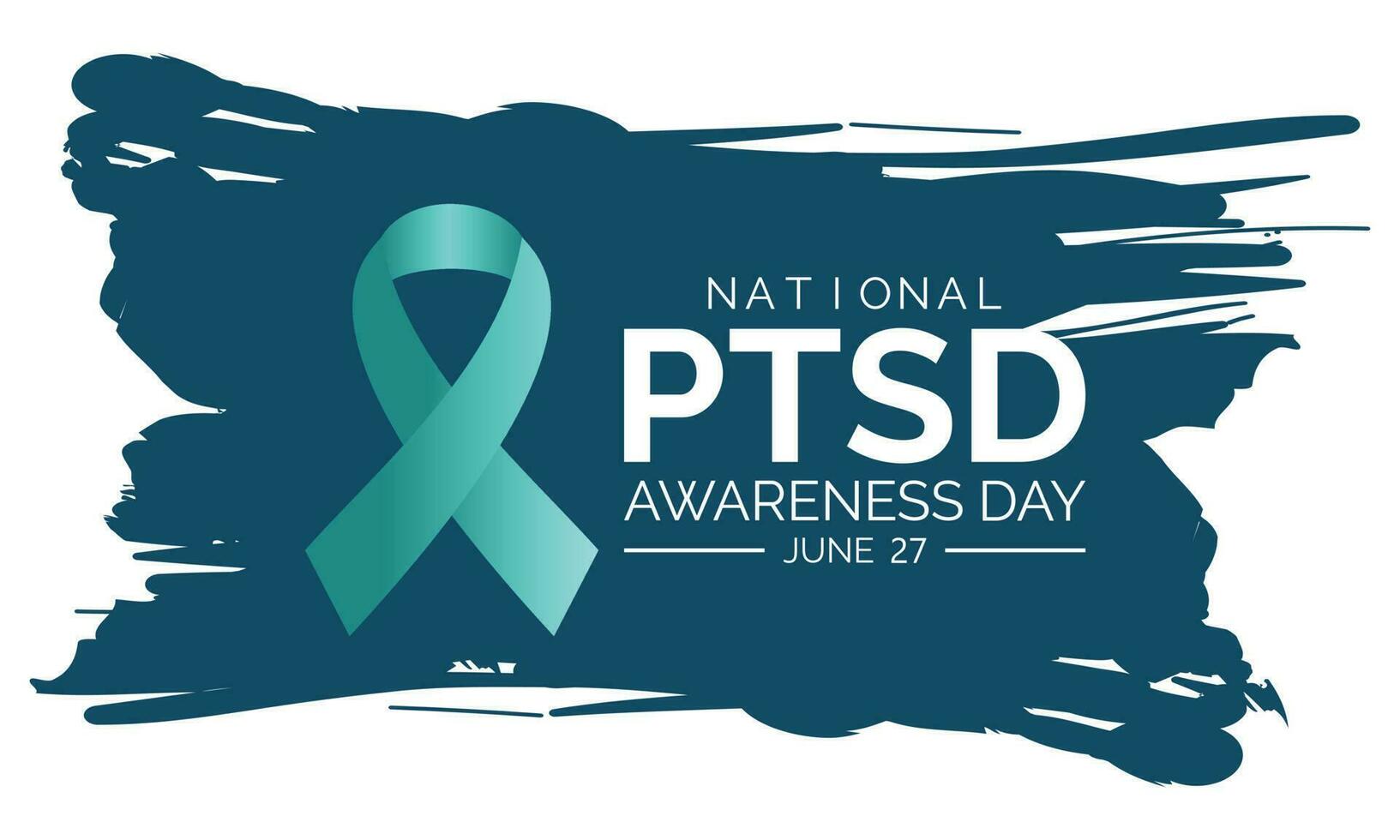 National PTSD Awareness Day in June 27. Background, poster, card, banner design. Vector EPS 10.