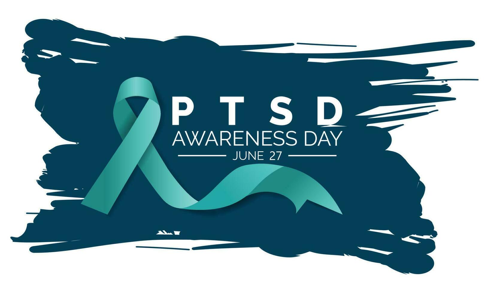 National PTSD Awareness Day in June 27. Background, poster, card, banner design. Vector EPS 10.