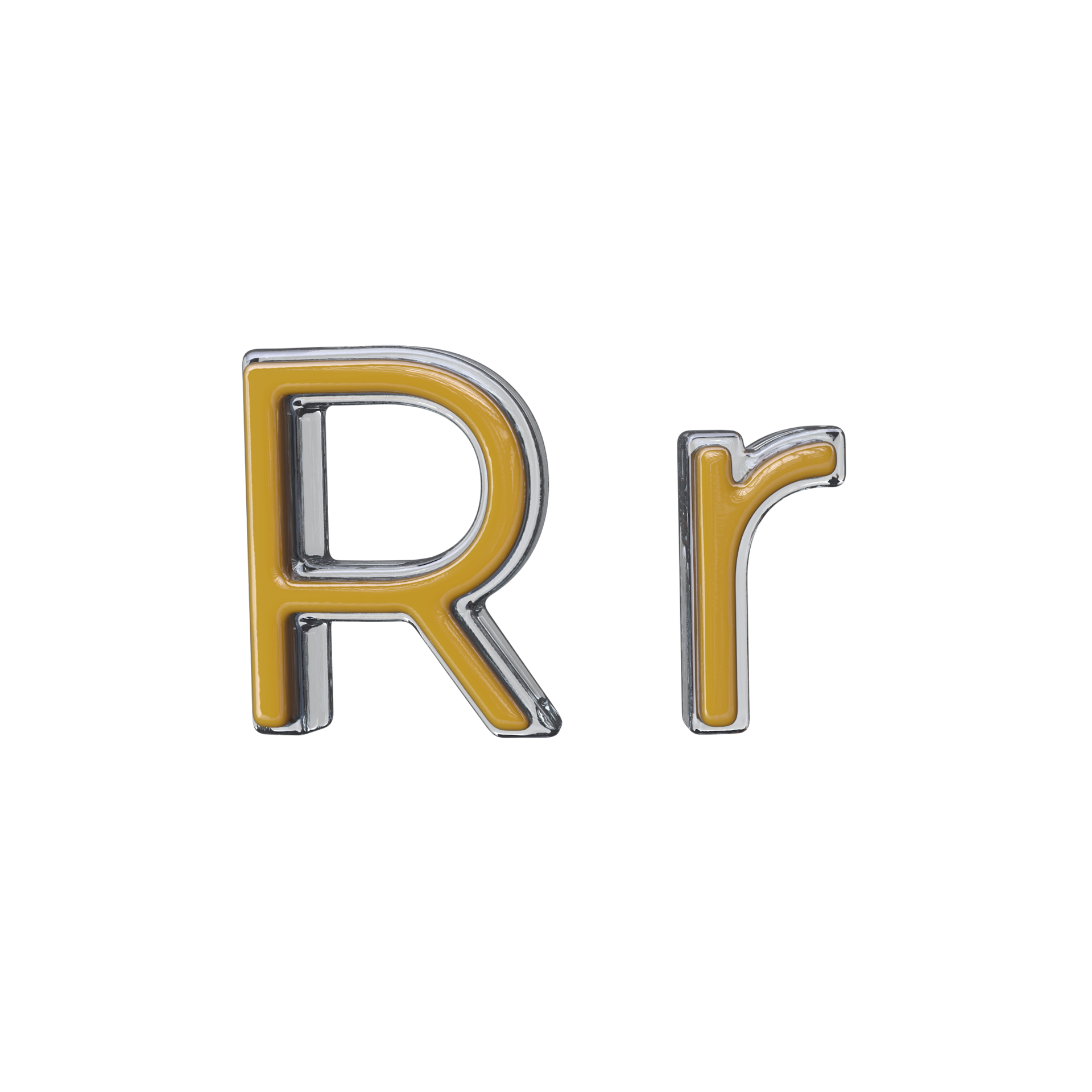 Letter R 3D render transparent background 24135127 PNG