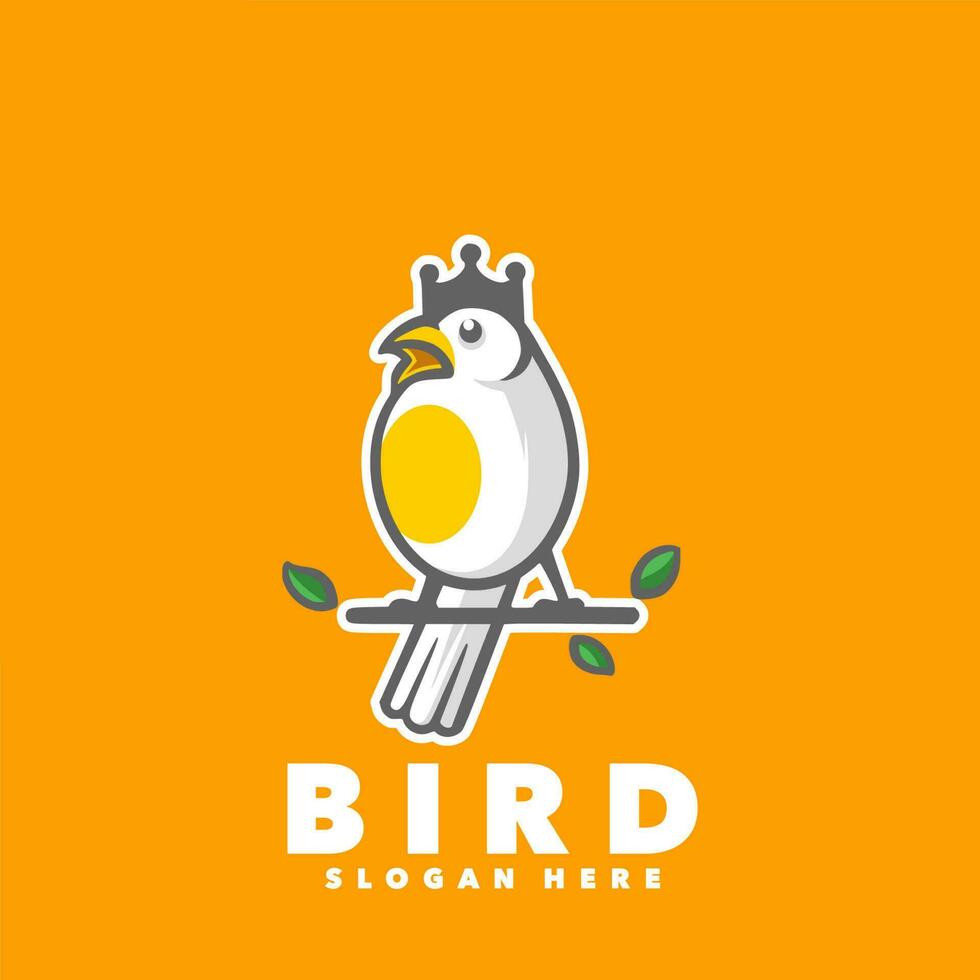 Bird king logo vector