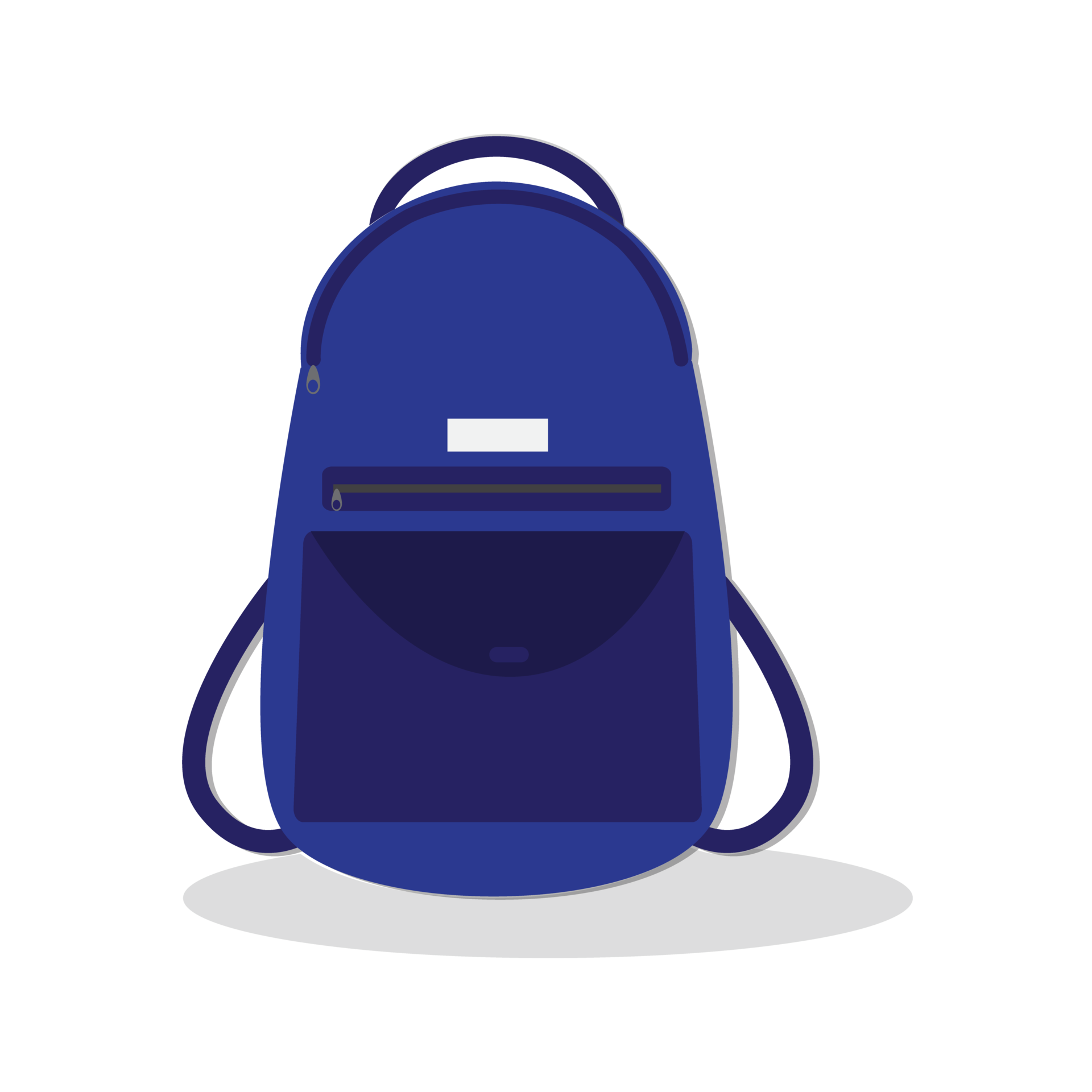 Blue backpack icon. 24135312 PNG