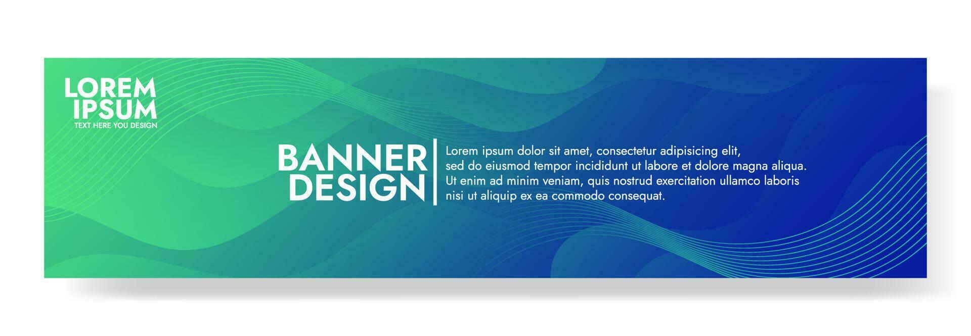 Abstract Gradient green blue liquid Wave Banner Template vector