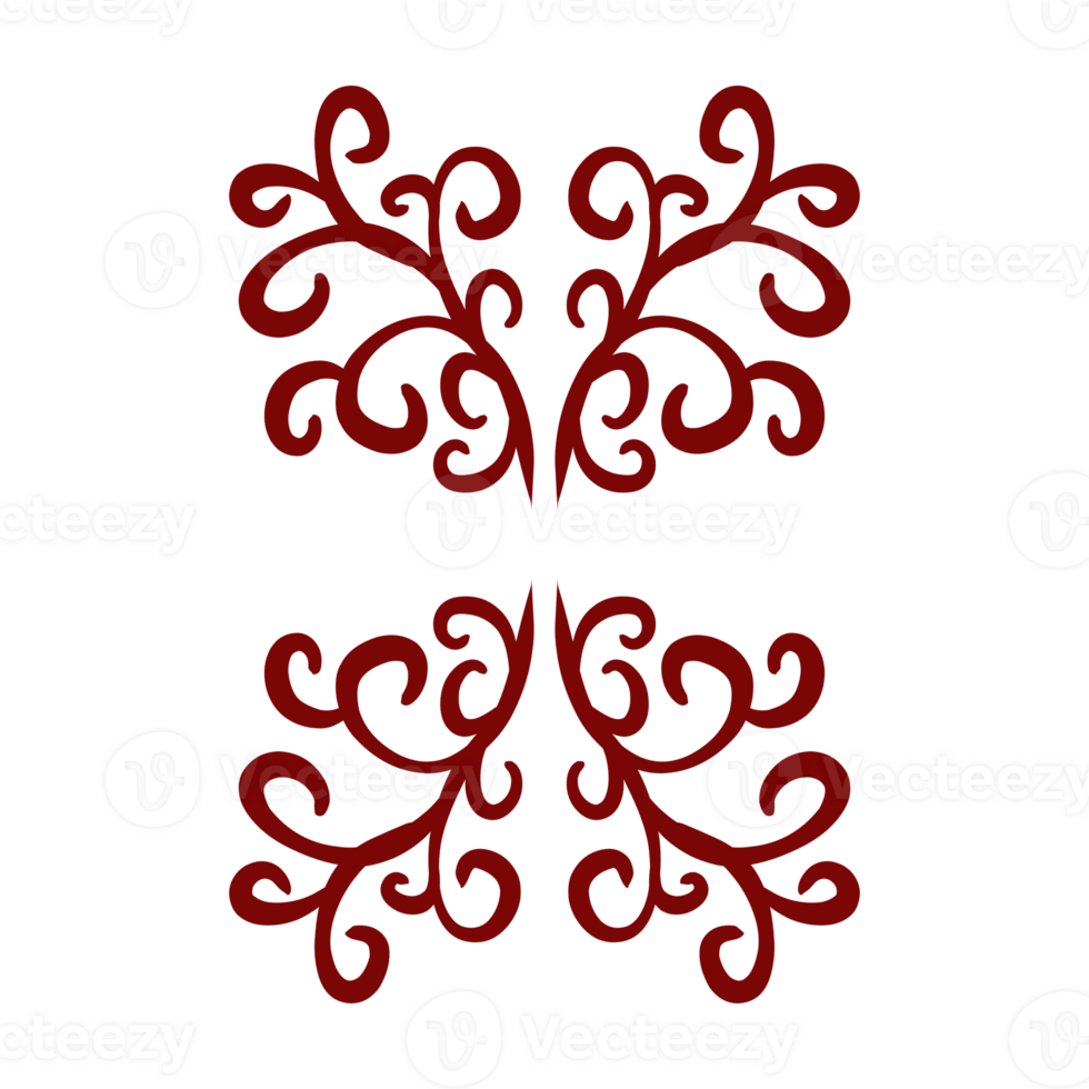Maroon color tribal design illustration png