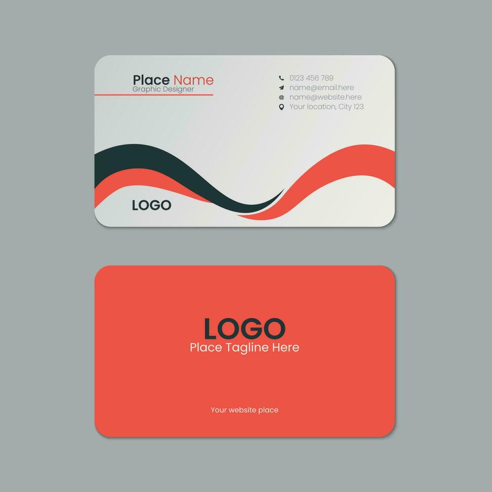 Business card template design with texture and pattern, visiting card, name card, Print ready double sided clean fresh and modern corporate business card layout with mockup vector