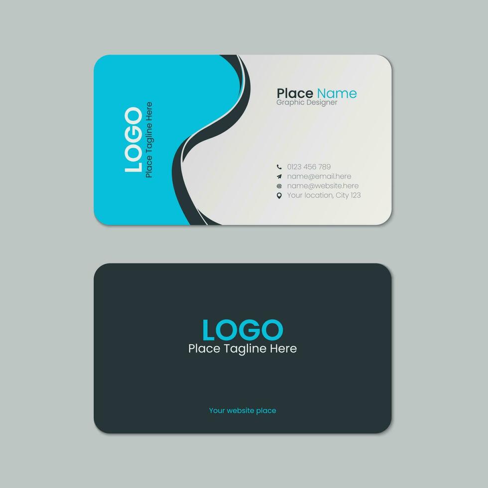 Business card template design with texture and pattern, visiting card, name card, Print ready double sided clean fresh and modern corporate business card layout with mockup vector