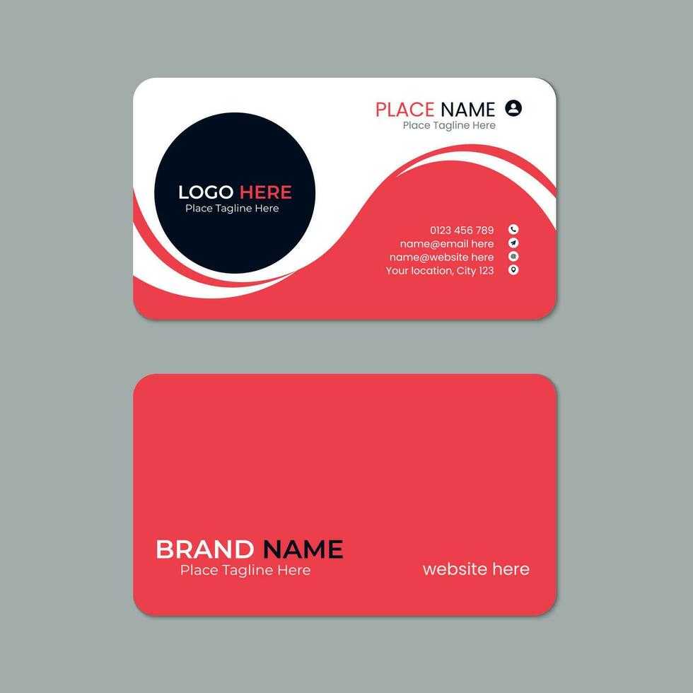 Business card template design with texture and pattern, visiting card
