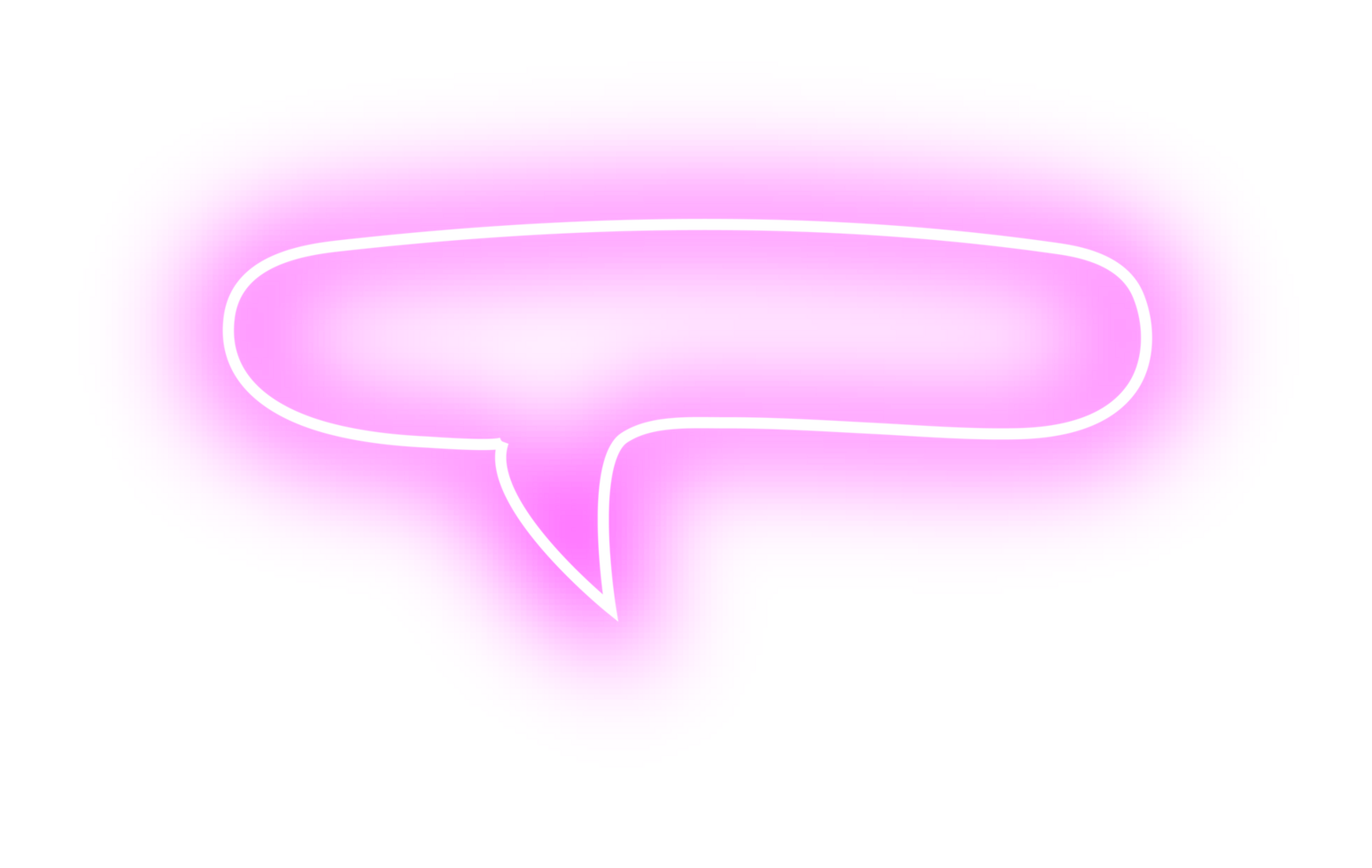 neon bubble speech label png