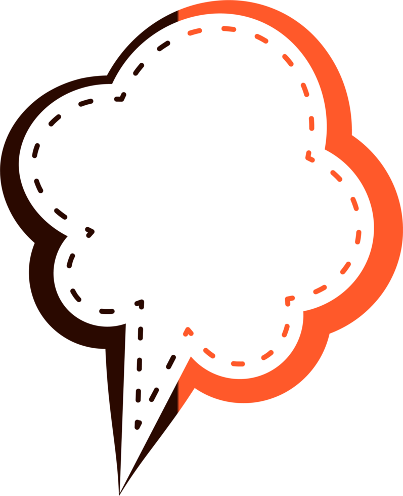 Neon bubble speech label png