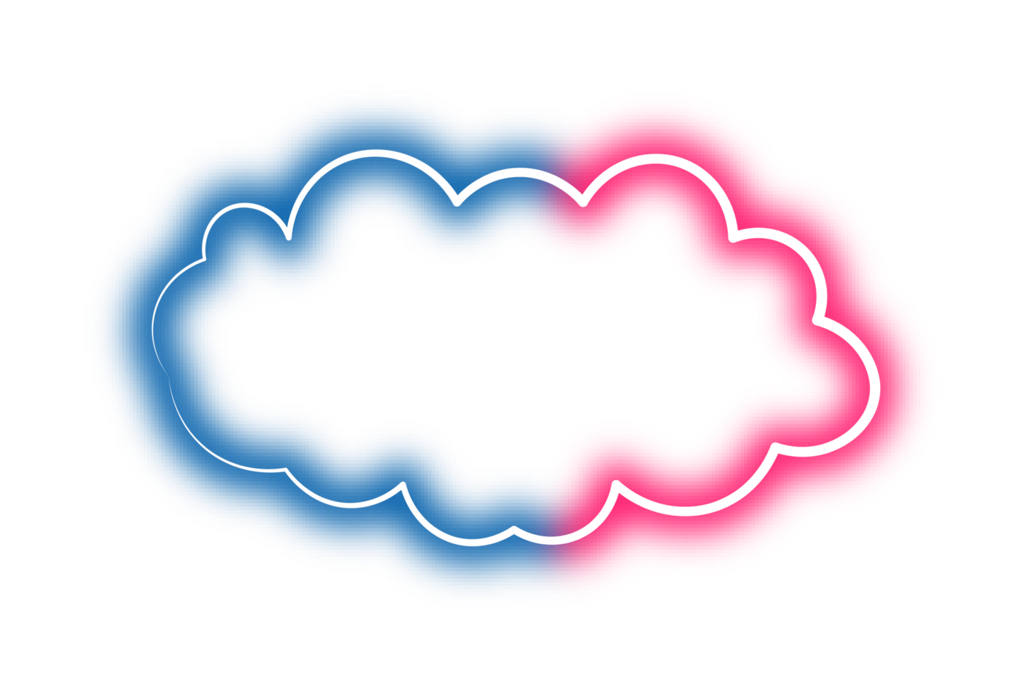 neon bubble speech label png