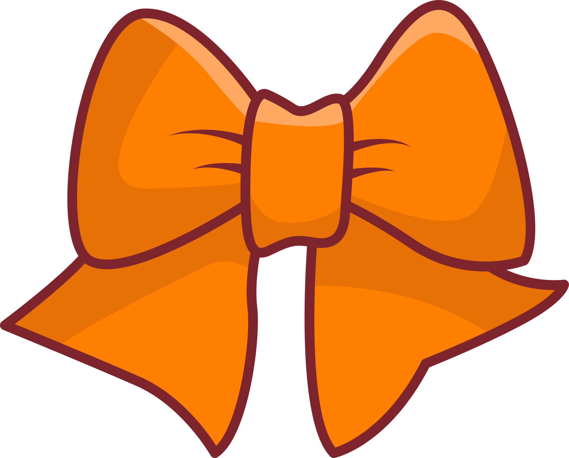 ribbon orange cartoon 24136348 PNG