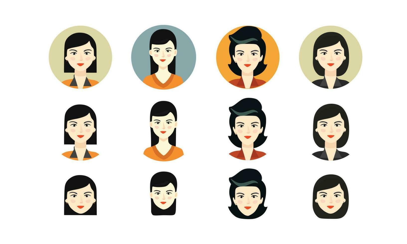 mujer negocio avatar cuenta corporativo vector