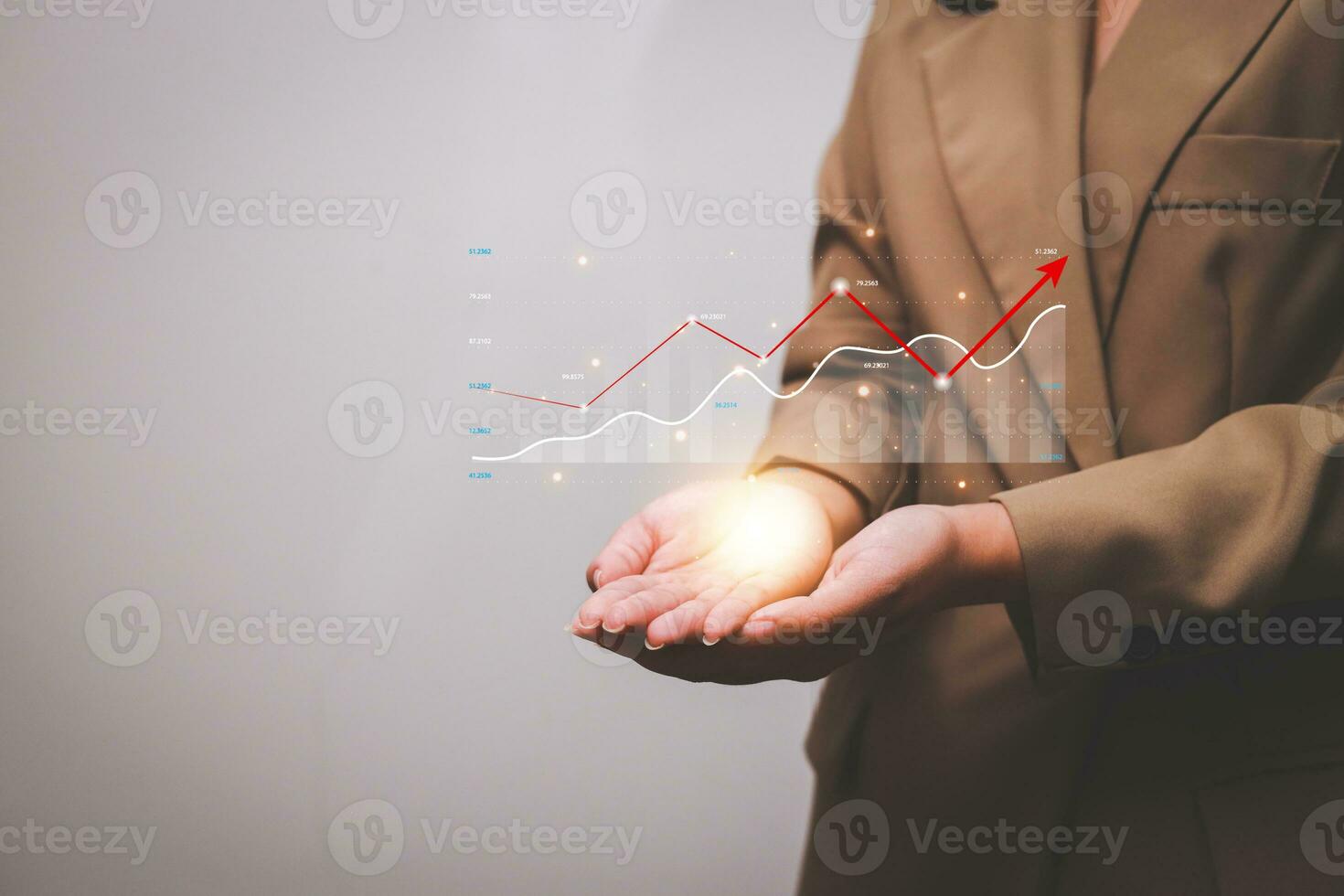 Data analytics report business strategy, management tools, Stock market indicator or forex trading graph and financial investment. photo
