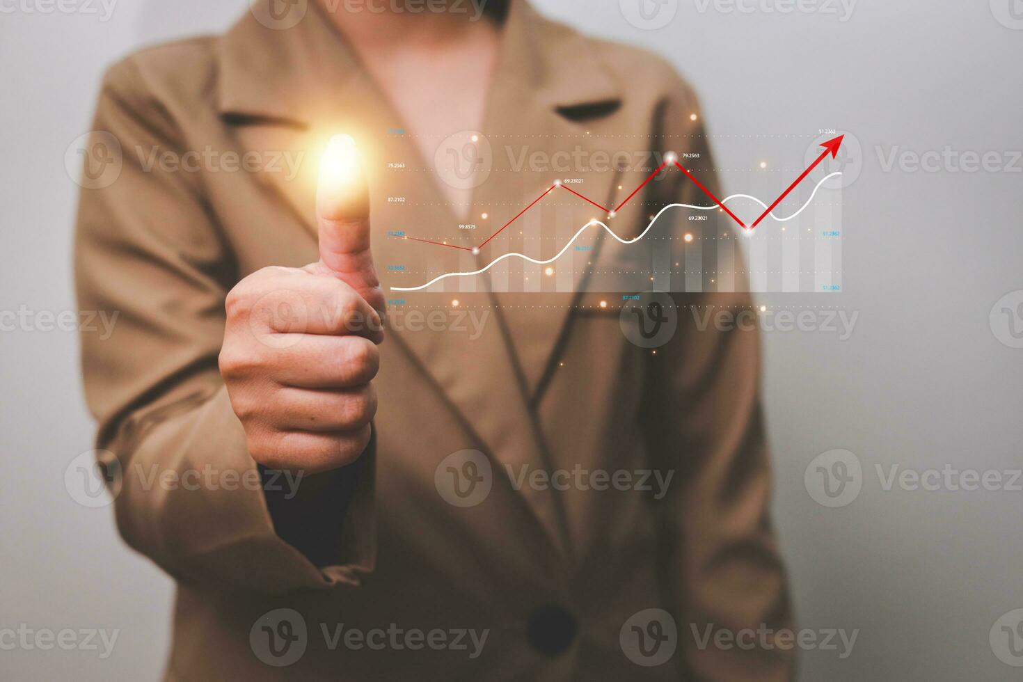 Data analytics report business strategy, management tools, Stock market indicator or forex trading graph and financial investment. photo