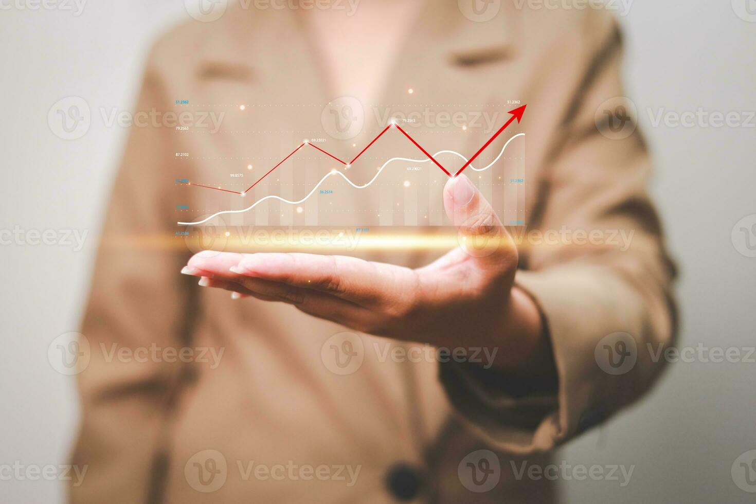Data analytics report business strategy, management tools, Stock market indicator or forex trading graph and financial investment. photo