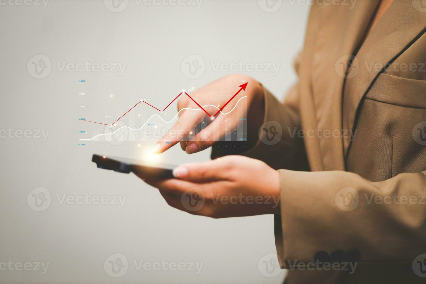 Data analytics report business strategy, management tools, Stock market indicator or forex trading graph and financial investment. photo