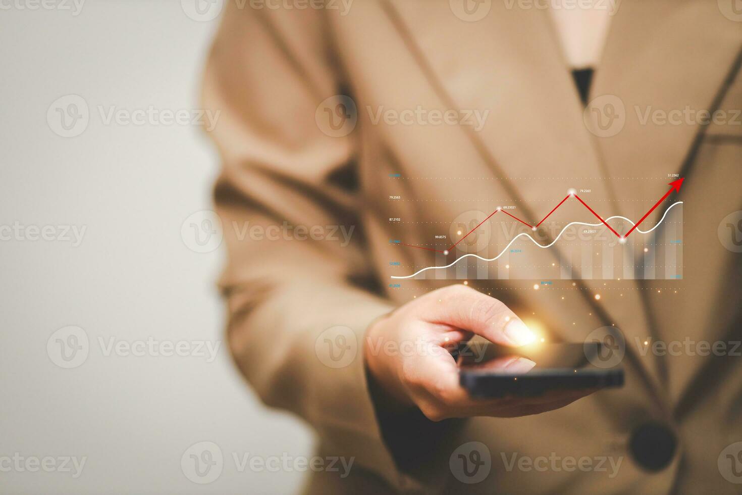 Data analytics report business strategy, management tools, Stock market indicator or forex trading graph and financial investment. photo