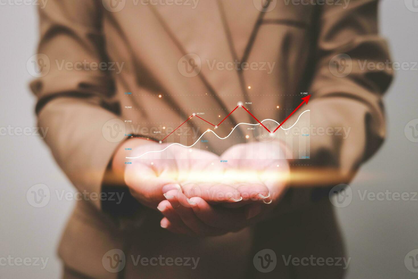 Data analytics report business strategy, management tools, Stock market indicator or forex trading graph and financial investment. photo