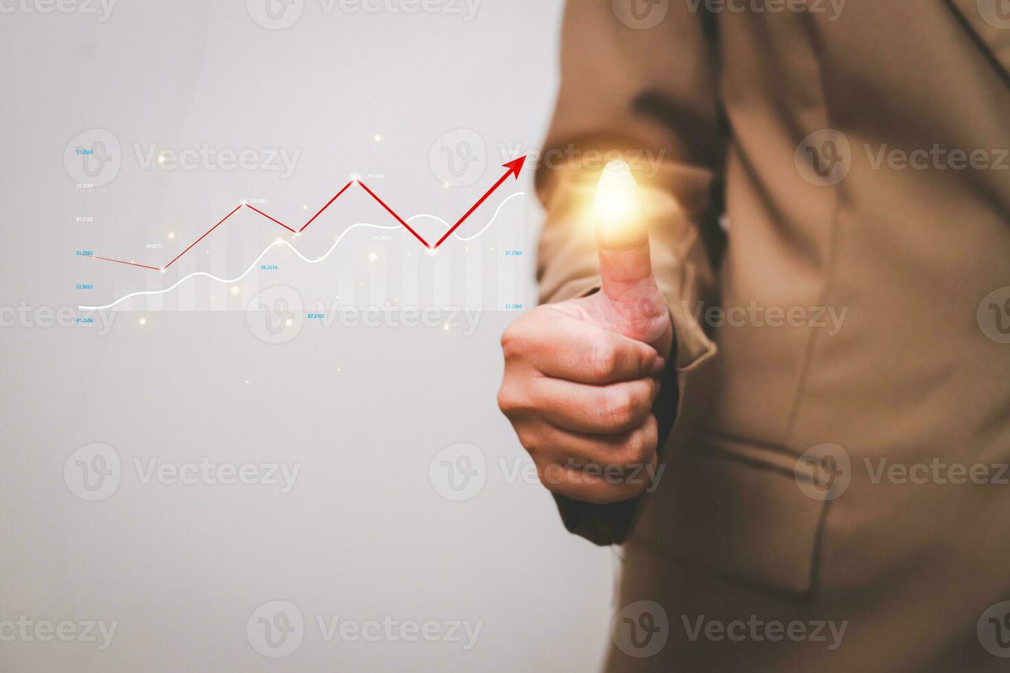 Data analytics report business strategy, management tools, Stock market indicator or forex trading graph and financial investment. photo