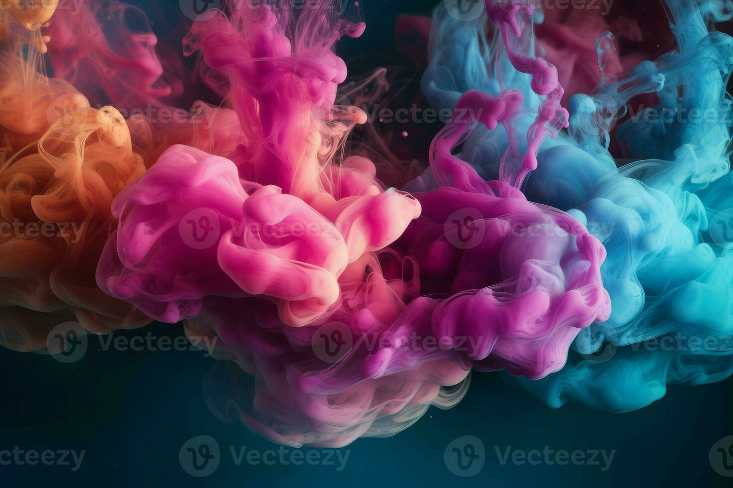 Abstract colorful liquid water. Generate Ai photo