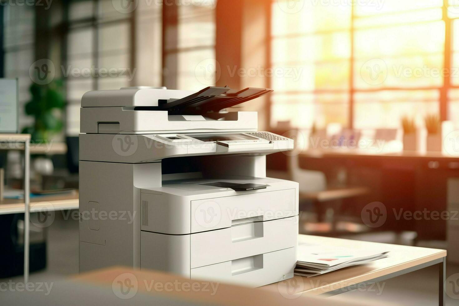 impresora copiador escáner luz de sol. generar ai foto