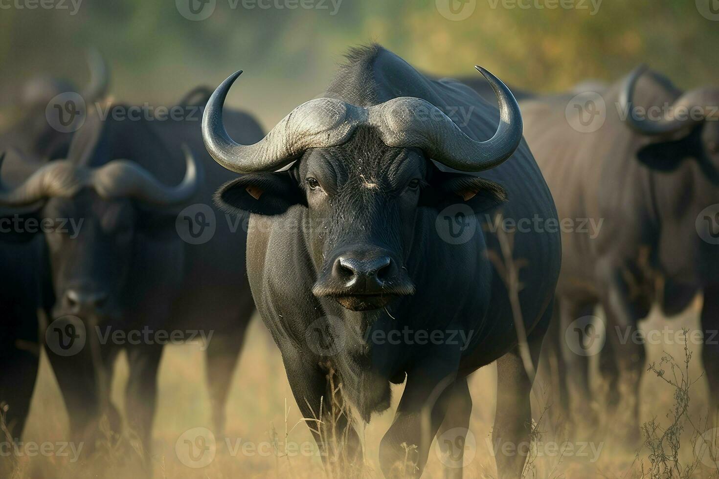 African buffalo animal. Generate Ai photo