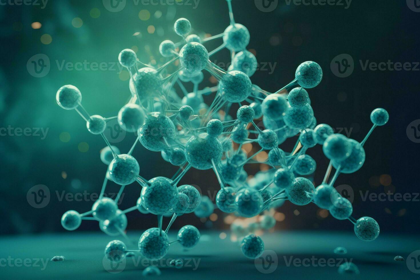 Structure neural molecule. Generate Ai photo