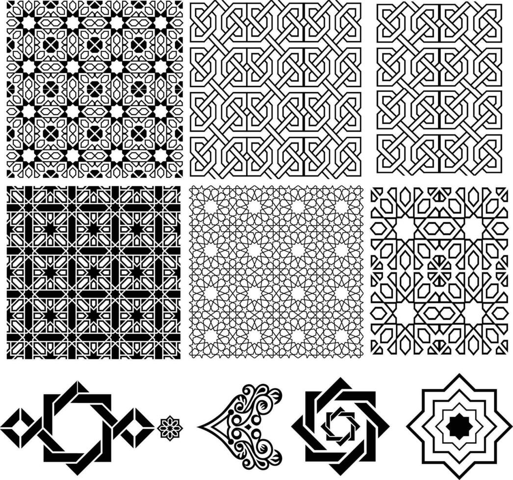 islamic and arabic parttern design vector