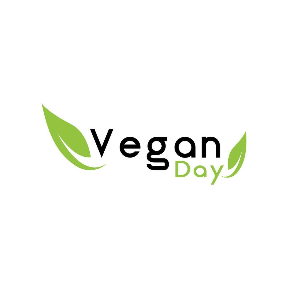 Vegan day international event vector