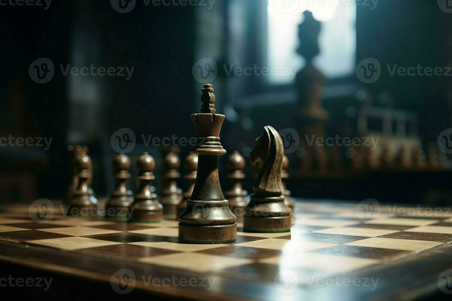 Chess figure game. Generate Ai photo