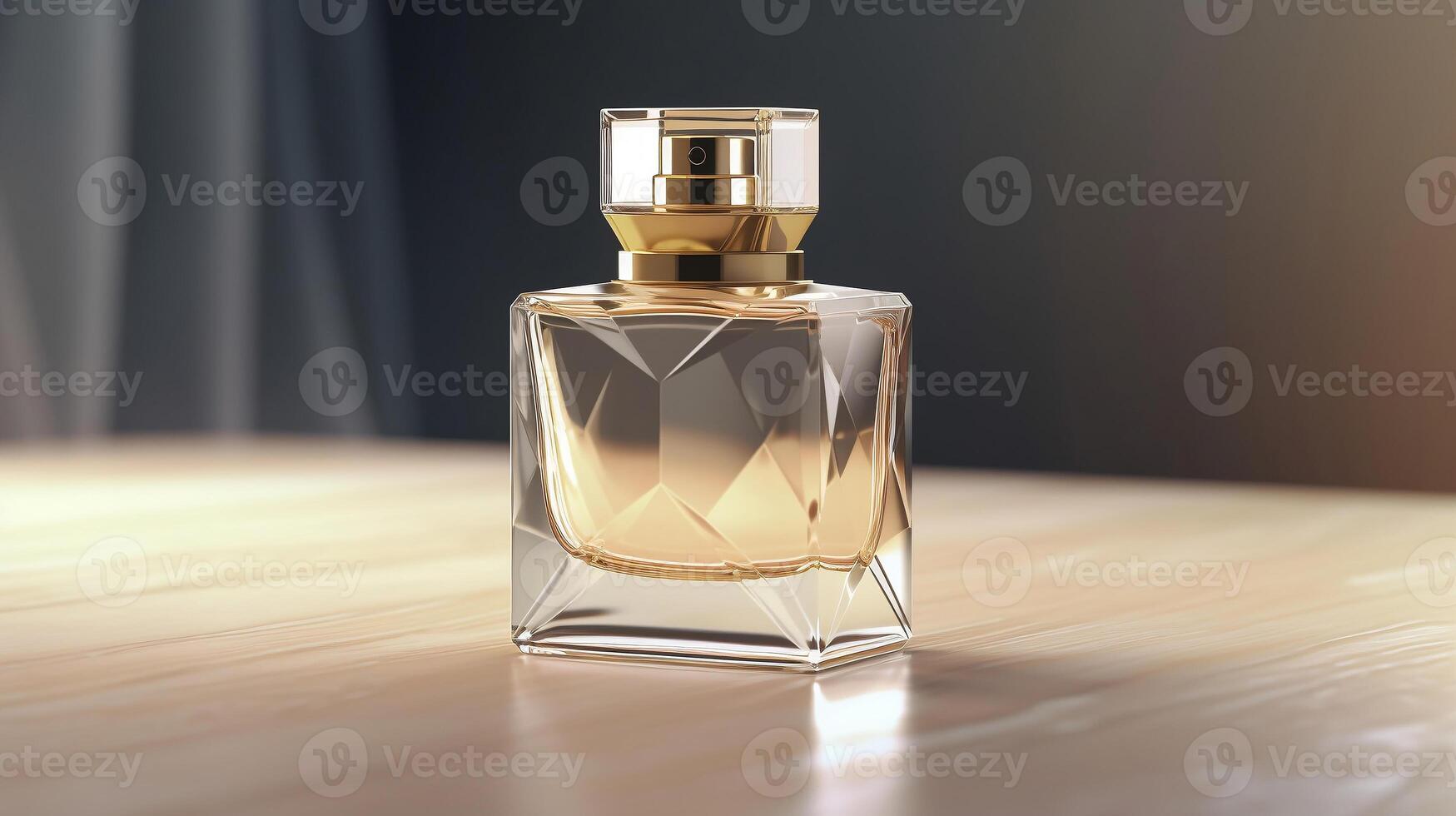botella perfume femenino estilo burlarse de arriba. generativo ai foto. foto