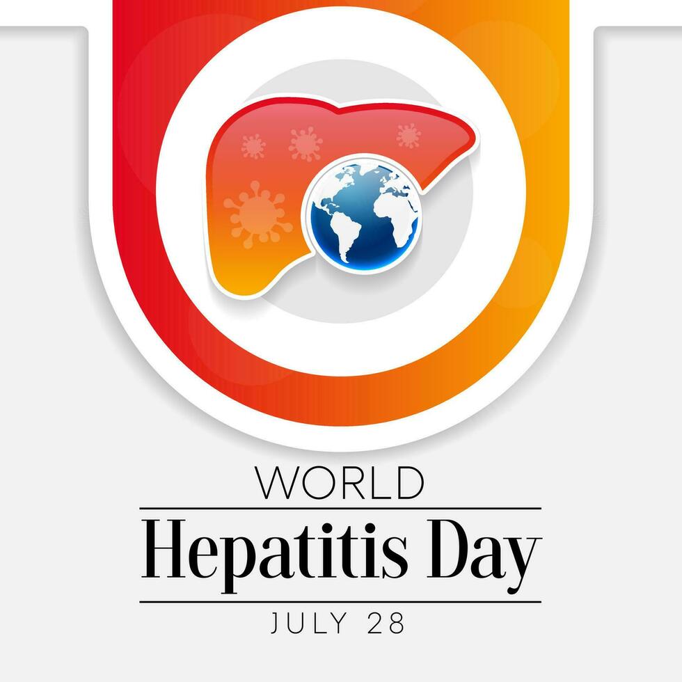 World Hepatitis day is observed every year on July 28, When the liver is inflamed or damaged, its function can be affected and certain medical conditions can cause hepatitis. Vector illustration