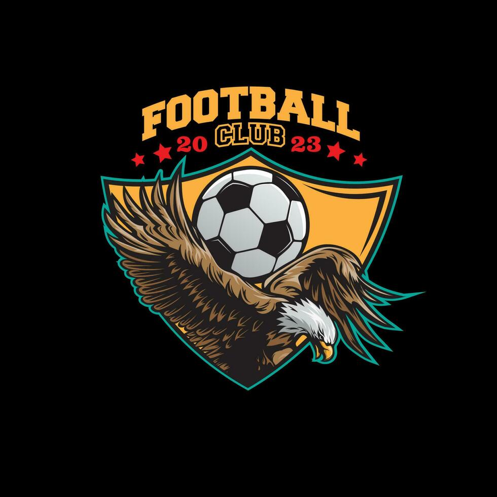 diseño logo águila fútbol americano vector ilustración