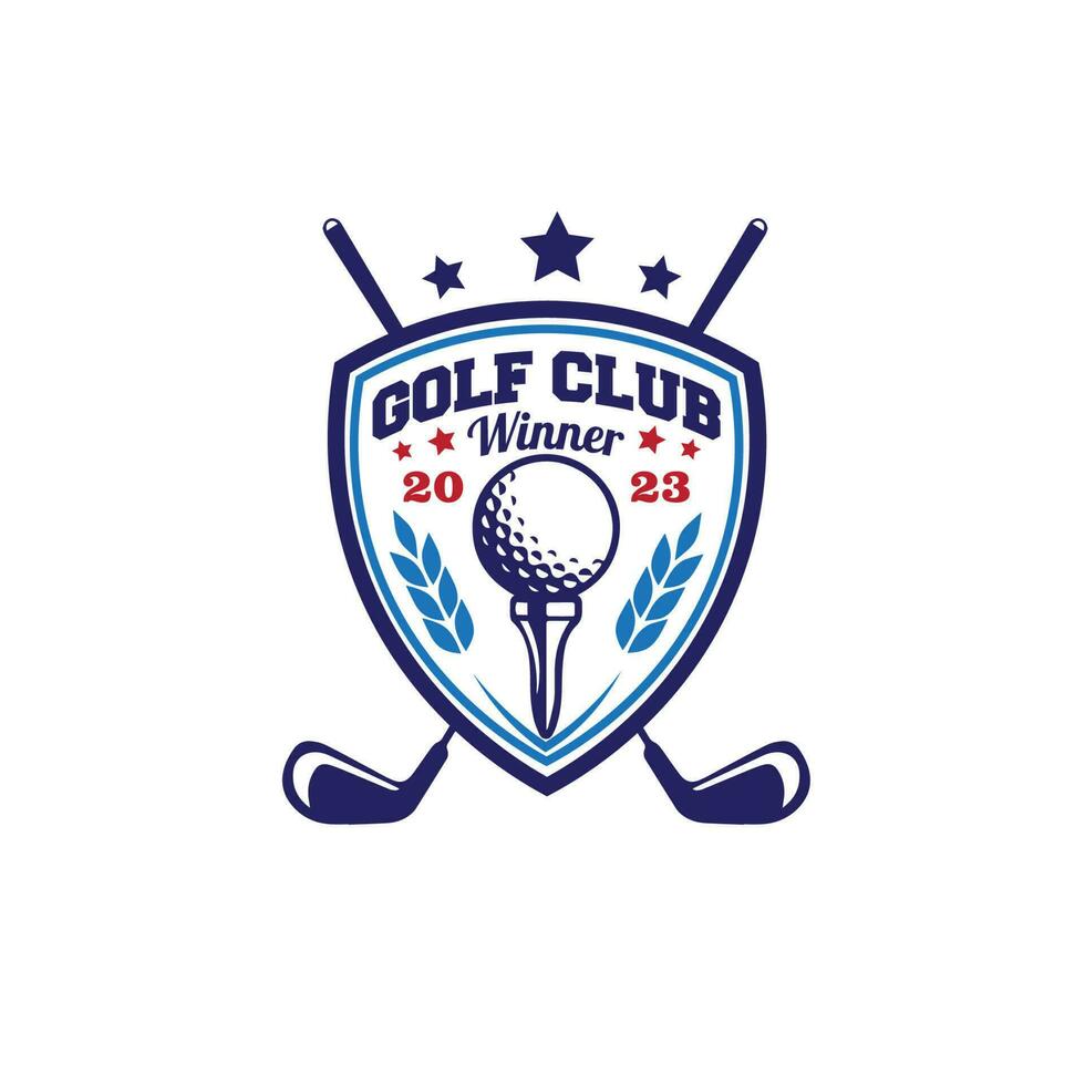 diseño logo golf vector ilustración