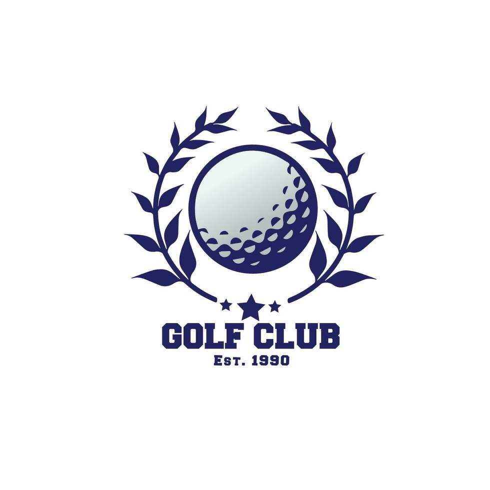 diseño logo golf vector ilustración