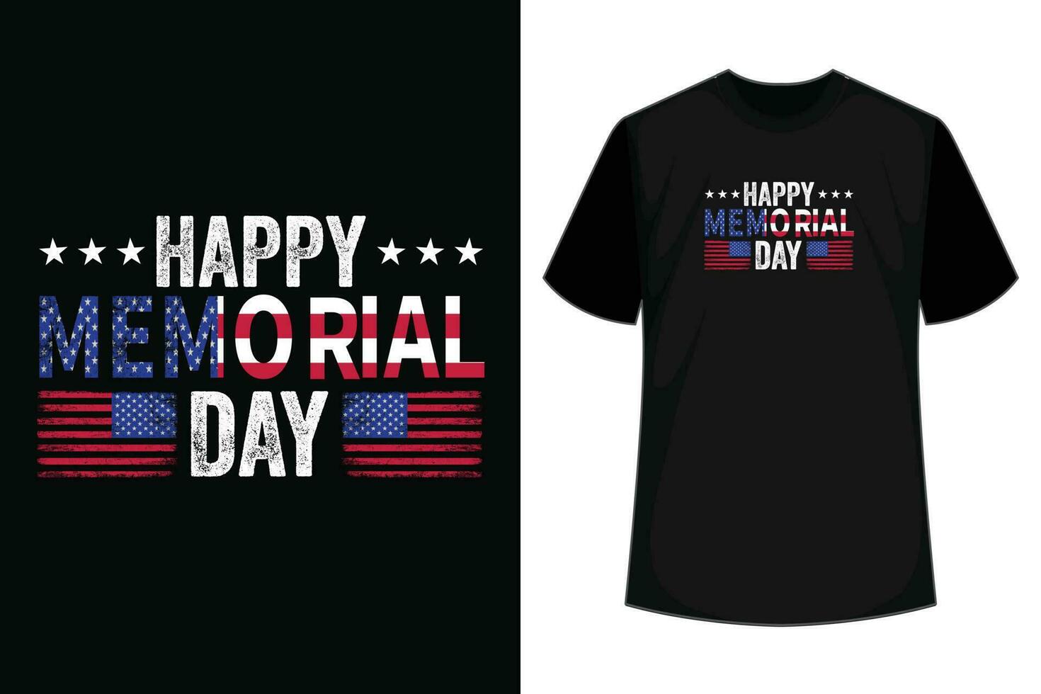 Happy Memorial Day t-shirt design and vector-template vector