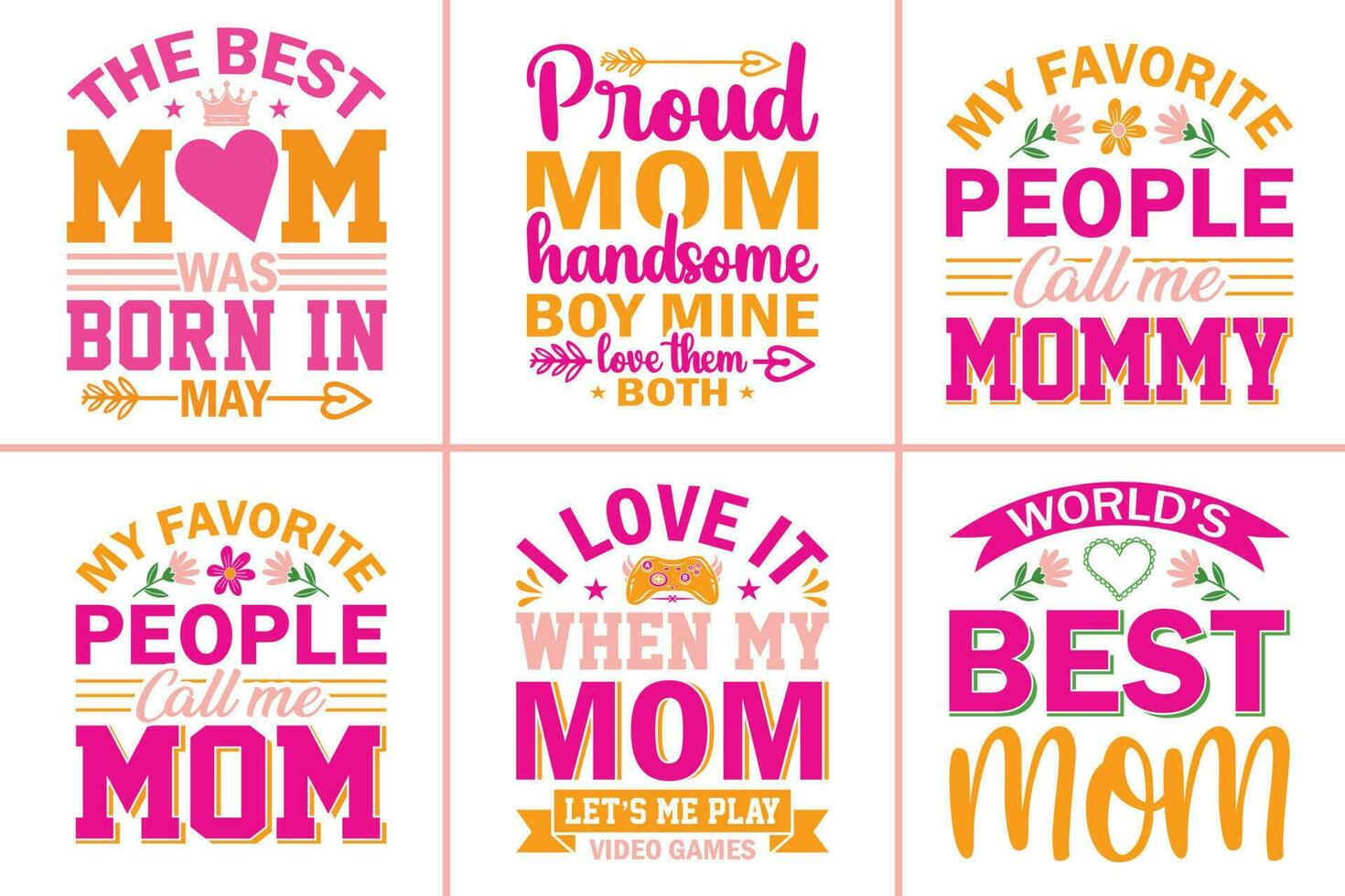 vector mother's day t-shirt design.