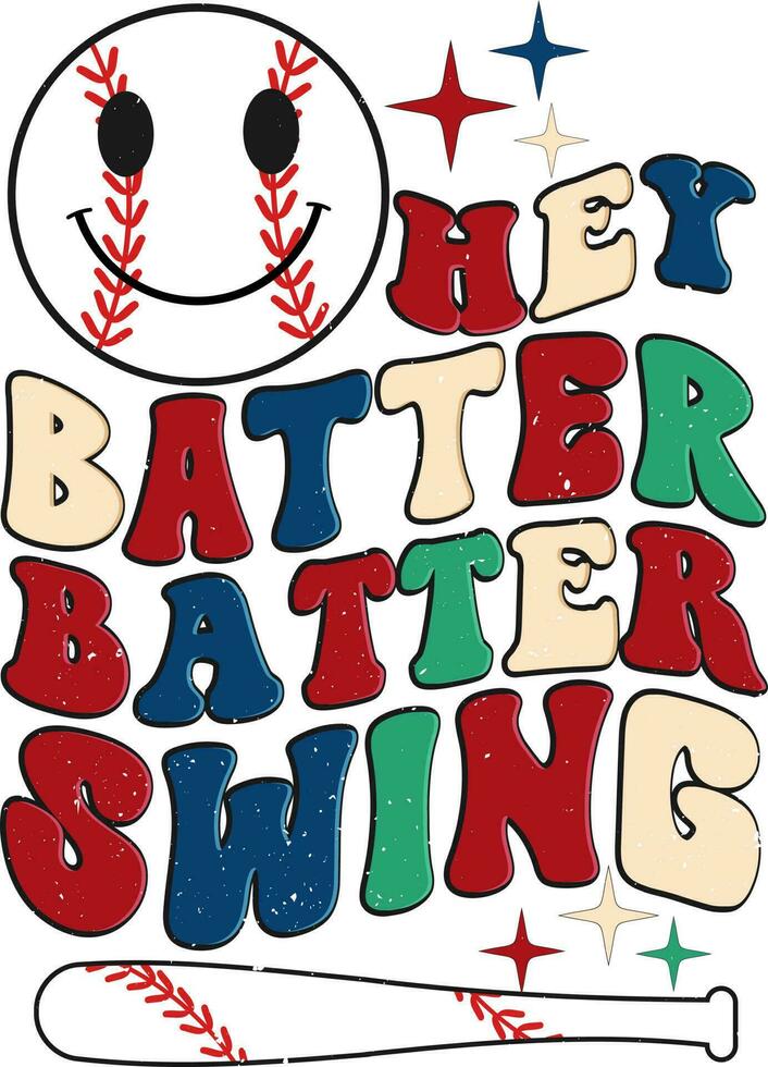 béisbol citas. Oye masa masa columpio vector