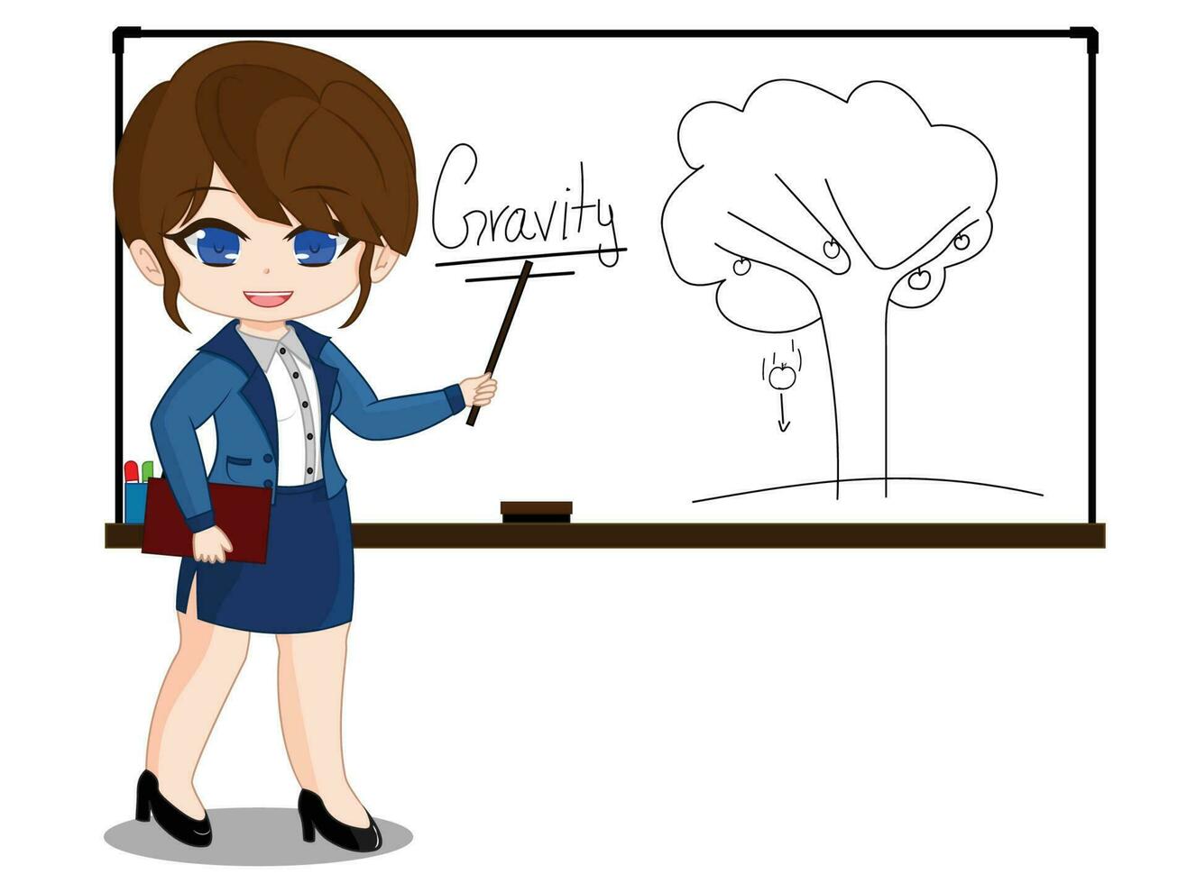 Illustration of Teacher Teaching vector