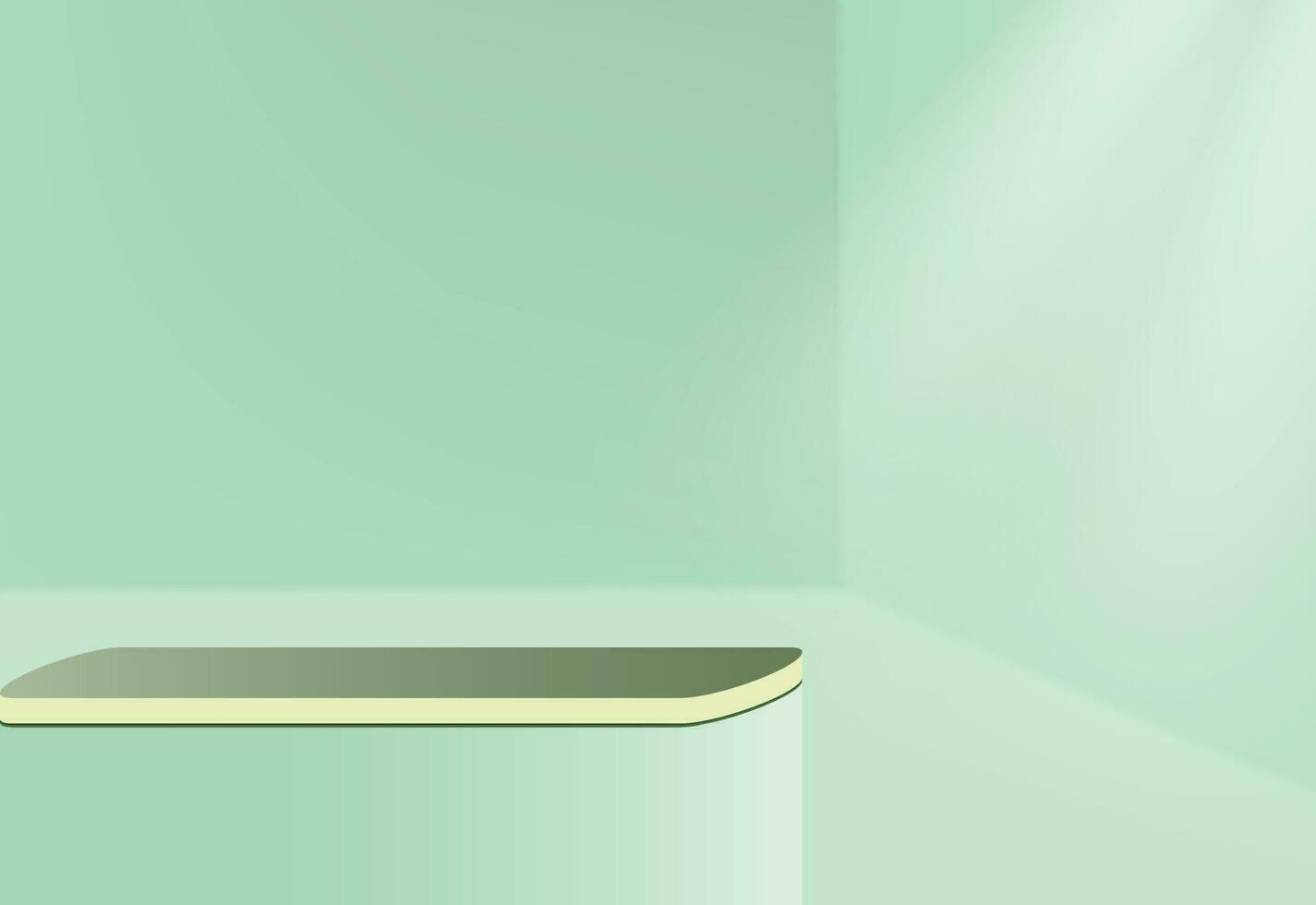 resumen verde plataforma podio - 3d cosmético producto presentación vector