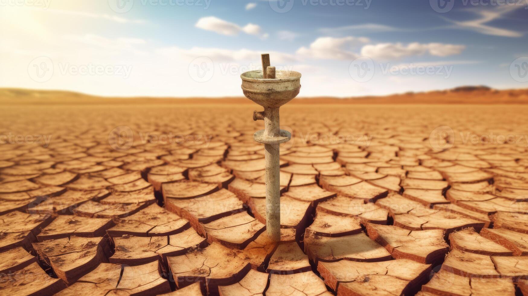 mundo día en contra sequía y sequía 3d dibujos animados 17 junio