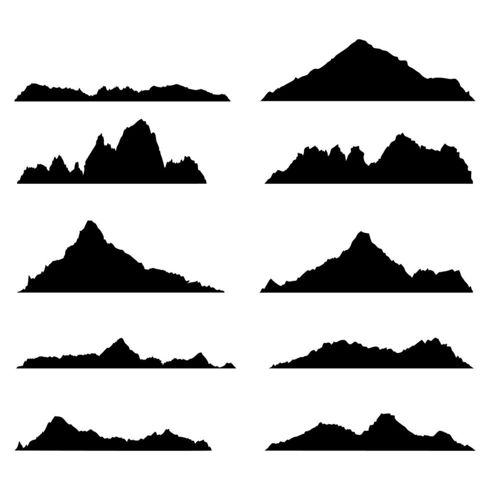 Mountain Silhouette Vector Stock Illustration Mountain Vector