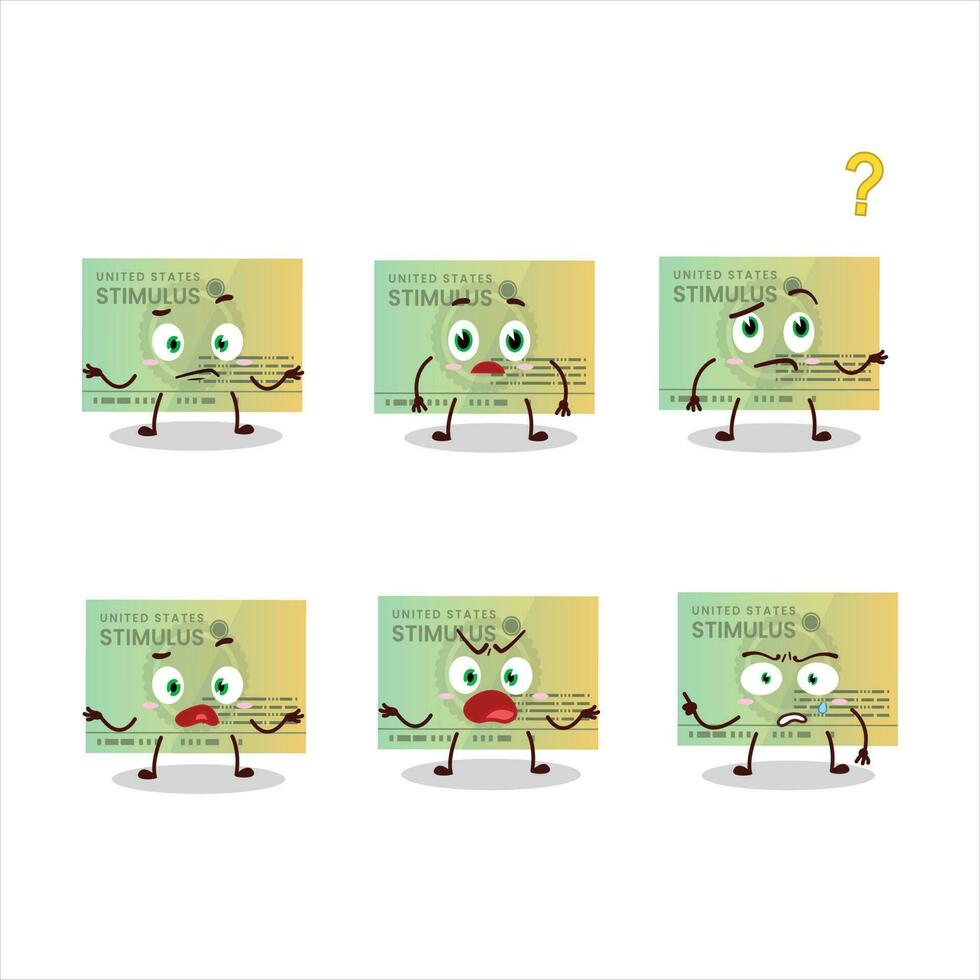 Cartoon character of stimulsus check with what expression vector