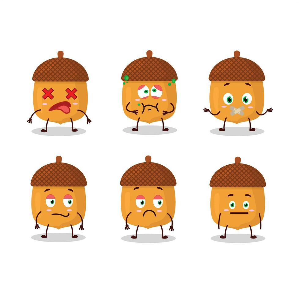 Walnuts cartoon character in with nope expression vector